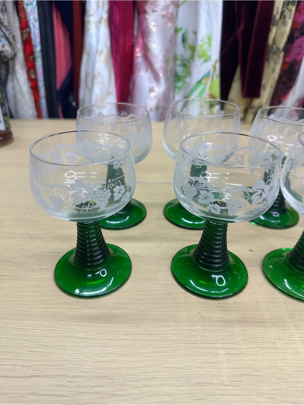 8 Vintage Luminaric Roemer Glasses 4 oz. Glasses EUC
